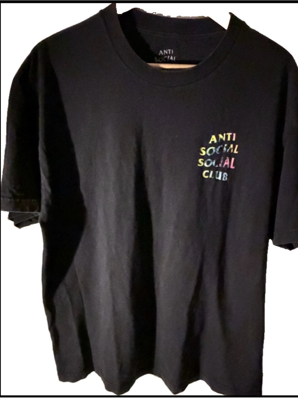 t shirt anti social social club size xl Black